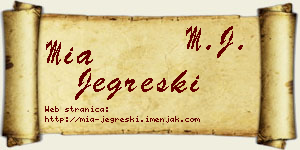 Mia Jegreški vizit kartica
